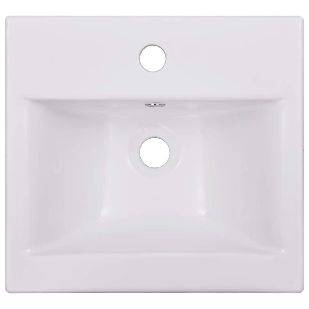vidaXL Lavabo empotrado, 42 x 39 x 18 cm, color blanco
