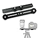 Bracket Flash Extension Double Support - 21 cm/8,26 pouces Support de lumière sur rail flash de chaussure chaude pour appareil photo reflex numérique à vis 1/4 pouce Microphone flash à lumière LED