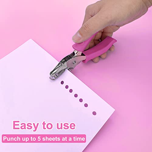 image for MECHEER Single Hole Punch 1/4” Paper Hole Puncher for Crafts, One Ho