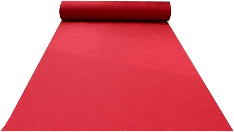 ELzEy カーペット アイルランナーレッドラグ 結婚式用 滑り止め屋内パーティー不織布会場装飾 厚さ2mm セレモニー用カーペット