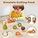Lehoo Castle Wooden Play Food Sets for Kids Kitchen, Food Toys for Toddlers 3+ Year Old, Pretend Food Play Kitchen Accessories, Cutting Fruits Vegetables Toys, Gift for Boys Girls
