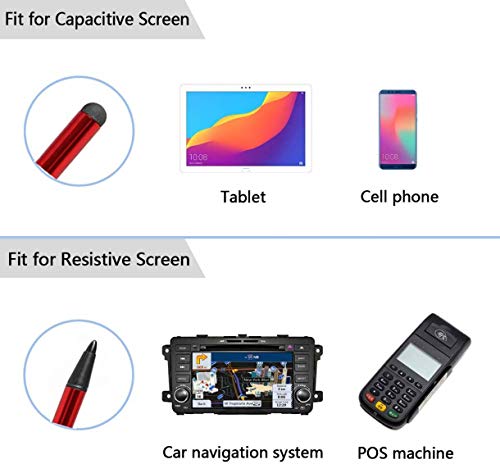 Red Stylus Capacitive and Resistive Pen Touch Compact Lightweight Compatible with Samsung Galaxy A71 5G - Samsung Galaxy A9 - Samsung Galaxy Alpha - Samsung Galaxy Fold