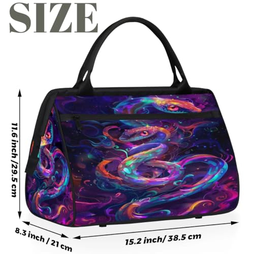 Bolsa de deporte para yoga y gimnasio con estampado de serpiente 2