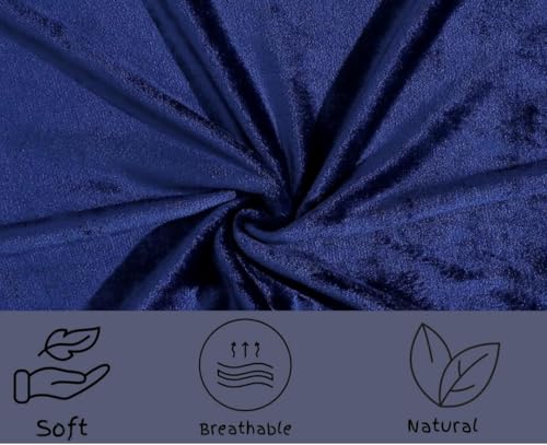 Image of Sands Premium Ultra Soft Woollen Pillow Cover Set of 2 for Winter with Zipper Closure, Cozy Pillow Case Perfect for Warmth, Flannel Warm Pillowcases, King size-18X28 Inches (Navy Blue)