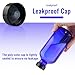 PINIWON 12 Pack 8 oz Cobalt Blue Glass Bottles, 240ml Boston Round Sample Bottles with Black Poly Cone Caps, Labels and Funnels