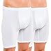 Produktbild HERMKO 8955 2er Pack Herren Longpant aus Baumwolle/Elastan, Farbe:weiß, Größe:D 5 = EU M