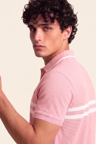 Image of Allen Solly Men's Polo T-Shirt | Polycotton Blend | Color-Block Design | Regular Fit | Smart Casual Wear