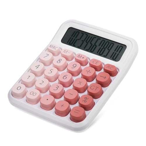 Calculadora rosa Gadpiparty de interruptor mecánico y botones táctiles de alta precisión