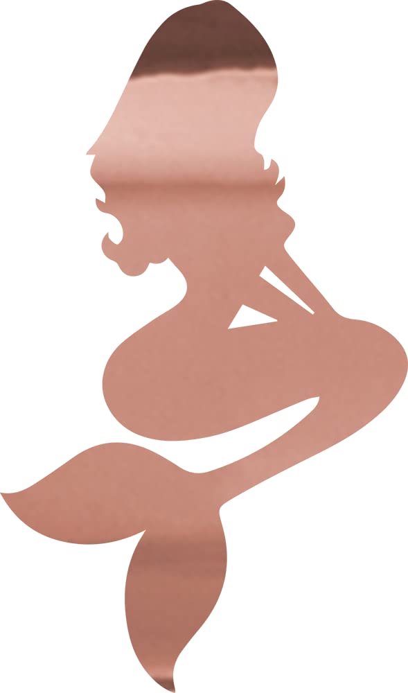 Beautiful Mermaid 1 (Rose Gold) (Set Of 2) Premium Waterproof Vinyl Decal Stickers For Laptop Phone Accessory Helmet Car Window Bumper Mug Tuber Cup Door Wall Decoration