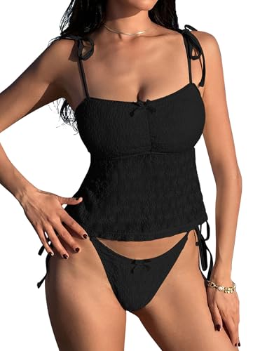 ZAFUL Tankini Swimsuits for Women Mesh Hollow-Out Tank...