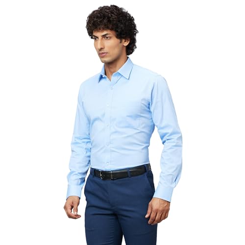 Image of Raymond Slim Fit Self Design Dark Maroon Shirt