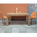 icreo Tavolo allungabile MORFEO 120 moderno finitura Rovere artwood cm.120x80 H75 con 2 allunghe cm.40 allungabile a cm.200 in nobilitato melaminico di alta qualità DISPONIBILE ANCHE IN ALTRI COLORI