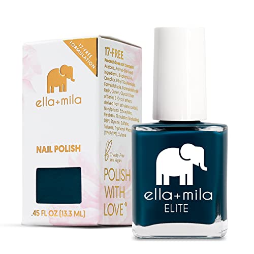ella+mila Professional Quick Dry Long-Lasting & Chip-Resistant Blue Nail Polishes (Mediterranean Mist - 0.45 fl oz)