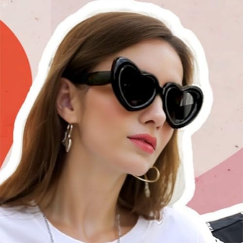 willochra Oversized Heart Shaped Polarized Sunglasses UV400 Cute Trendy Love Fashion Candy color Eyewear for Women2