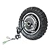 10 Inch 36V 350W Brushless Hub Motor Rear Wheel Drum Brake 80/65-6 255x80 Tire Pre-Assembled for Electric Scooter Dirt Pit Bike Motorcycle Tricycle Wheelbarrow Bicycle Small EV Complete Assembly