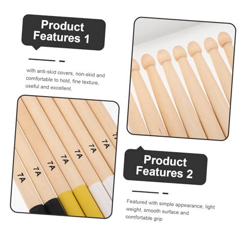 Kit de 4 pares de baquetas de percusión de arce miniatura 4