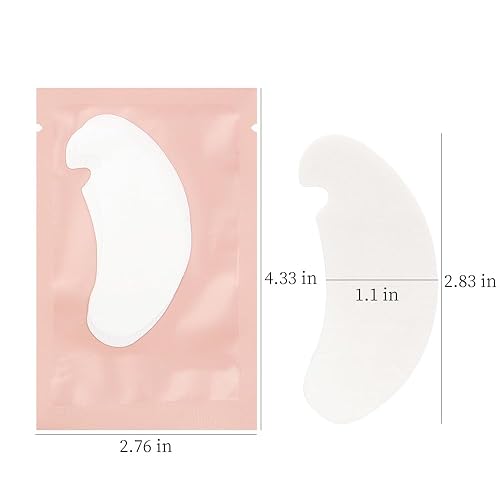 Miniatura 10 de 100 pares de parches de gel de hidrogel para debajo de los ojos, sin pelusas, almohadillas de pestañas para extensión de pestañas, máscara de