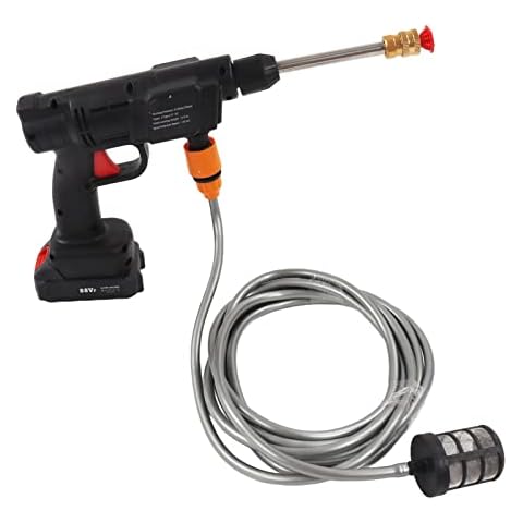 High Pressure Washer Gun, 600W 350 PSI Cordless Electric Pressure Washer with Hose, 1500mAh Battery, Portable Powerful Washing Kit for Home Car Fence Floor Cleaning & Watering Cover