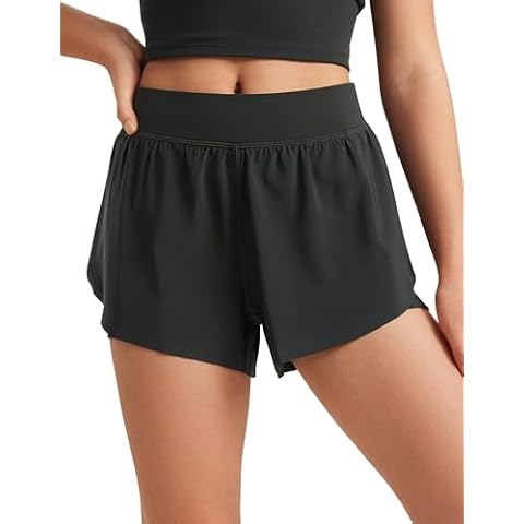 CRZ YOGA Girls 2 in 1 Running Shorts Cover