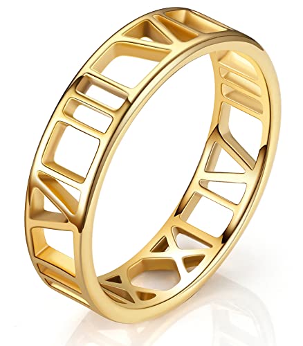 King Ring 6mm Roman Numeral Ring – Stainless Steel Band for Men & Women – Designed in USA