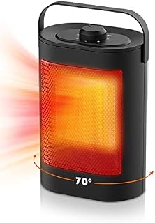 Trongle Fan Heaters for Home Low Energy, 70° Oscillating Electric PTC Ceramic Fan heater with 2 Heat Settings and Natural Air Mode, Overheat and Tip Over Protection, for Home, Office and Bedroom