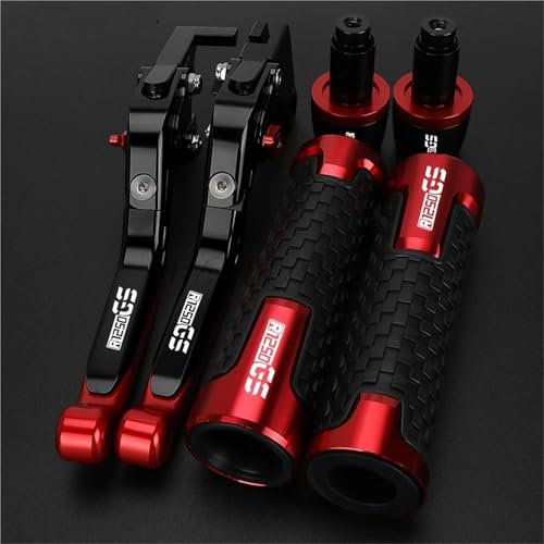 Levier d'embrayage moto réglable et pliable de haute précision rouge