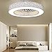 CattleBie Lámpara de techo Luz silenciosa Fan de Nordic LED moderna Ronda...