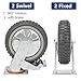 uyoyous 8 Inch Solid Caster Wheels Set of 4, Heavy Duty Non-Slip Swivel Castors with Brake, 1760 lbs Industrial Plate Casters for Trolley Workbench (2 Swivel & 2 Fixed)