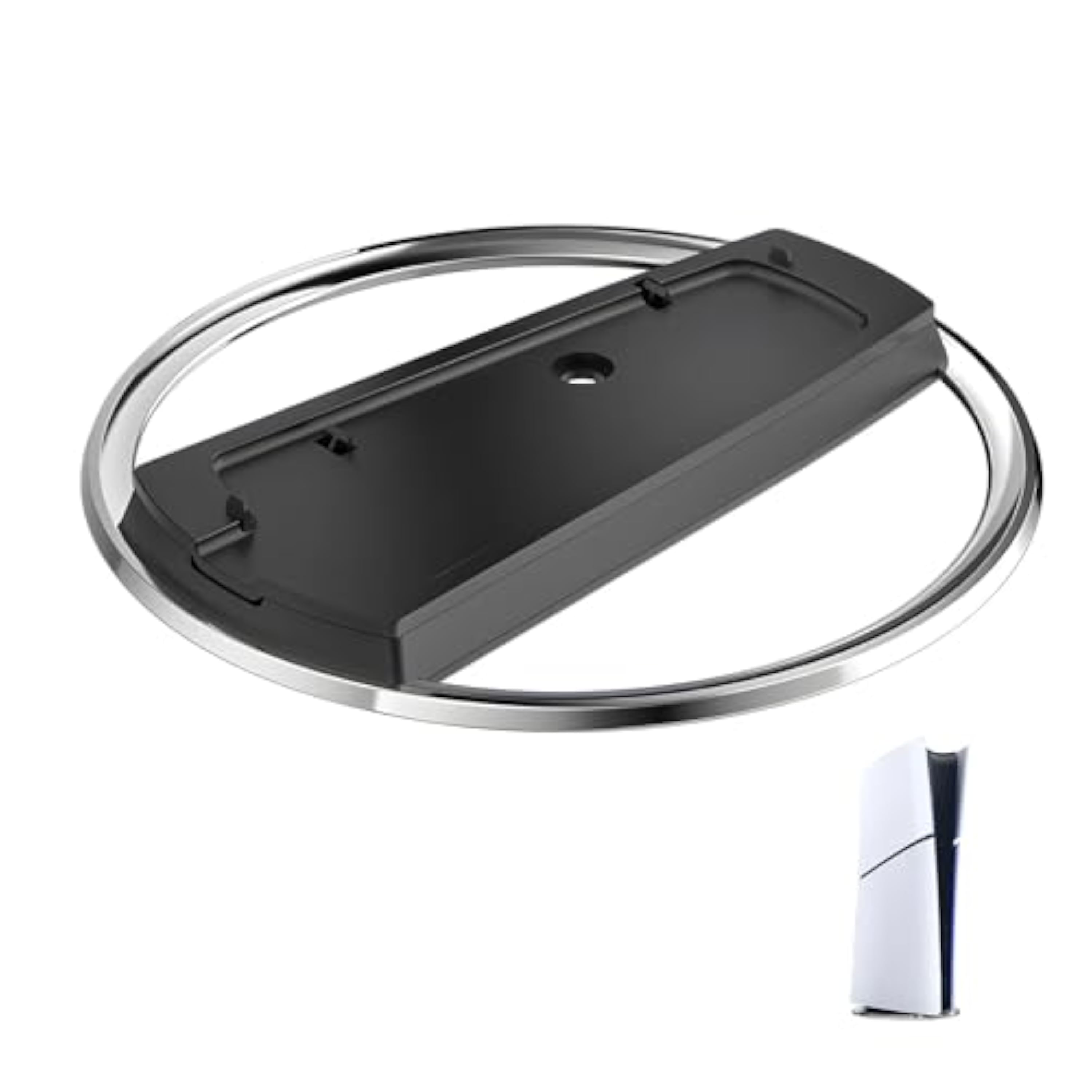 JRILUO Soporte vertical para consola PS5, Slim Stand soporte vertical de acero inoxidable ABS, base de repuesto antideslizante, accesorios para PS5/PS5 Slim/PS5 Pro