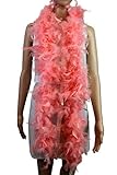 40 Gram 72' Long, Turkey Chandelle Feather Boa, Dancing Wedding Crafting Party Dress Up, Halloween Costume Decoration (Coral Color)