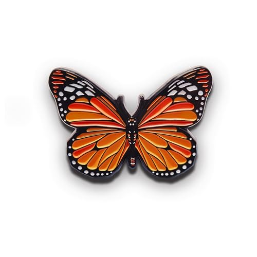 Image of PinLab Monarch Butterfly Enamel Lapel Pin Collectible Insect Accessory
