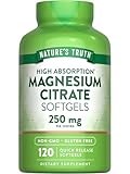 Nature's Truth Magnesium Citrate Softgels | 250mg | 120 Count | High Absorption | Non-GMO & Gluten Free Supplement