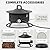 Portable Propane Fire Pit, 24 Inch Smokeless Gas Fire Pit Bowl for Outside, 60,000 BTU Outdoor Firepit with Grill Grate & Lid for Camping, Patio, Yard, Garden