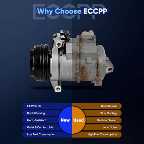 Image of ECCPP AC Compressor Fit for BMW X5 3.0L 2001-2002 | Fit for Land Rover Range Rover 4.4L 2003-2005 Fast Cooling A /C Compressor with Clutch