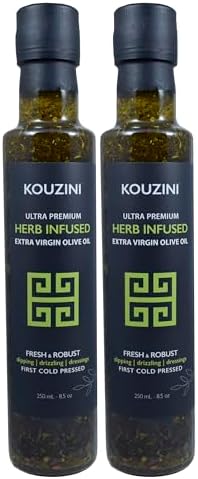 Two - Infused Kouzini Greek Extra Virgin Olive Oil (2x250ML Bottle)