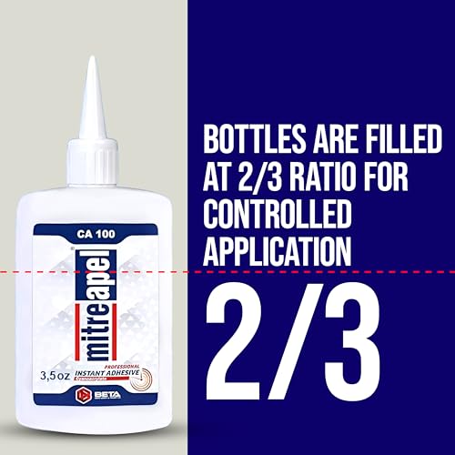 Mitreapel Super Ca Glue (1.75 Oz) With Aerosol Adhesive Activator (6.75 Oz Liq.) - Cyanoacrylate Glue For Craft And Construction|2 Pack