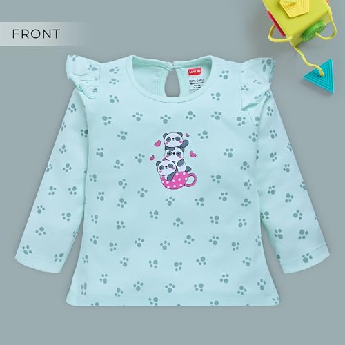 Image of LuvLap Baby Girls 100% Cotton Full Sleeve Girls Top, Pack of 02