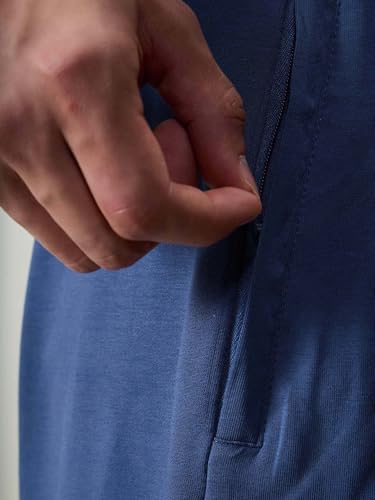 Image of CAVA Wide Leg Joggers for Men | High Waist Lounge Pants, Soft Cotton Terry, Relaxed Fit Sweatpants with Pockets