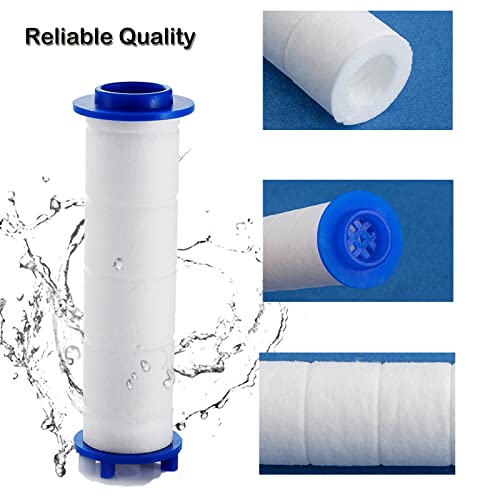 Replacement Filters For Hydro Jet Shower Head, High Pressure Handheld Turbo Fan Shower Heads Filter, Pp-Cotton Filter Cartridge For Vortex Shower Head Set Of 12 With Clean Towel #TOP3