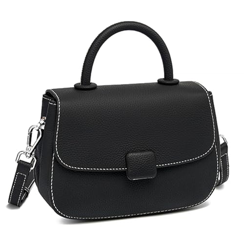 21% off - MFFOR Genuine Leather Shoulder Bag, Mini Top Handle Handbag, Crossbody Bag for Women, Small Satchel...