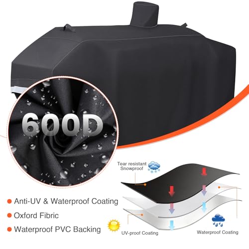 QuliMetal 1680D GC7000 Grill Cover for Smoke Hollow 4 in 1 Combo Grill PS9900, Pit Boss Memphis Ultimate Grill, PS9900-SY18 47180T, DG1100S, PB73952, 79 inch BBQ Grill Cover, All Weather Protection