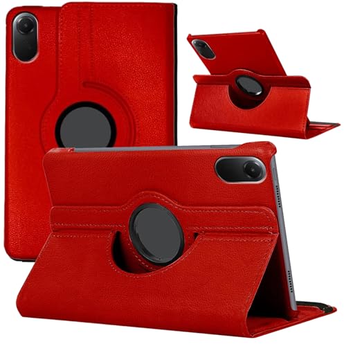 Dlahaby Funda para Redmi Pad 2 11 pulgadas 2025,360° giratoria con función atril funda protectora compatible con Xiaomi Redmi Pad 2 tableta de 11 pulgadas, rojo