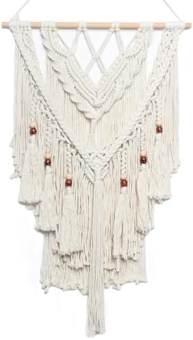 JONKASIPA Macrame Woven Wall Hanging, Bohemian Wall Decor Chic Wo...