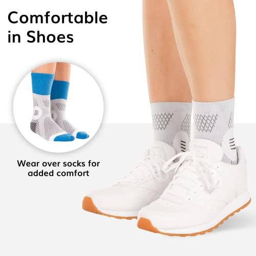 Image of BraceAbility Neuropathy Socks (3 Pairs) - Multipack Peripheral Compression Diabetic Toeless Foot Sleeves for Nerve Damage in Feet, Ankle Gout, Plantar Fasciitis Relief for Men and Women (S - Gray)