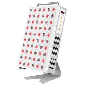 Red Light Therapy, Red Near Infrared 660nm 850nm with 60 Clinical Grade Dual Chips LEDs, Adjustable Stand & Timer, High Power Panel lamp for Body Recovery, Pain Relief, Anti-Aging(100W)