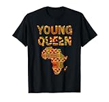 Cool Kente Cloth Art Kids Girls African Print African Queen T-Shirt
