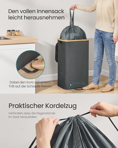 SONGMICS Pfandflaschen-Sammelbehälter, 95 L, Flaschensammler Leergut – Ansicht 4