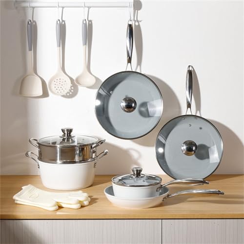 Batterie de cuisine céramique induction avec wok et poêle à soupe - 3