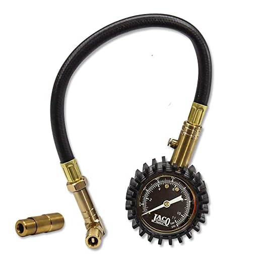 JACO BikePro Bike Tire Pressure Gauge - 160 PSI (Road Bike & BMX Series) | Presta + Schrader Air Chucks