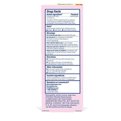 Boiron Calendula Gel Relief from Rashes, Skin Irritations, Razor Burn, or Insect Bites - Non-Greasy and Fragrance-Free - 2.6oz - image 5